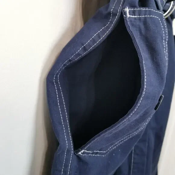 NWT's-Free Assembly Womens Belted Utility Midi Button Down Drs Cap Sleeves Sz M - Picture 8 of 14